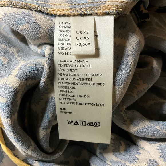 Anthropologie Maeve Janelle Leopard Bias Slip Skirt Silky with Slit Size xs - Picture 5 of 9